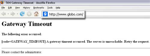 Globo.com fora do ar